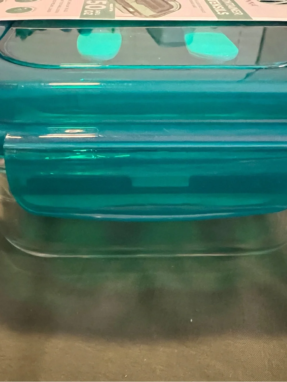 Manna Teal Floral Lunch Tote with Yellow Strap and Teal Blue Glass Lunchbox